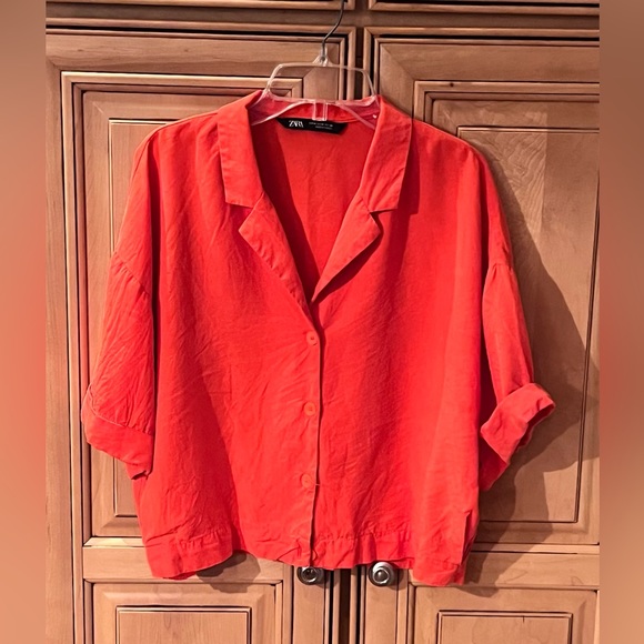 Zara Tops Zara Trf Collection Button Down Shirt Poshmark
